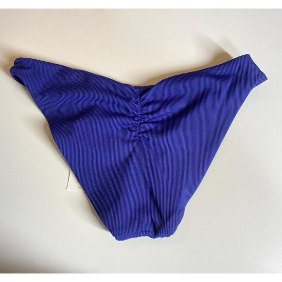 NWT Becca Adela Pant Women's Large Blue Ribbed Bikini Bottom, size Large - Picture 6 of 8